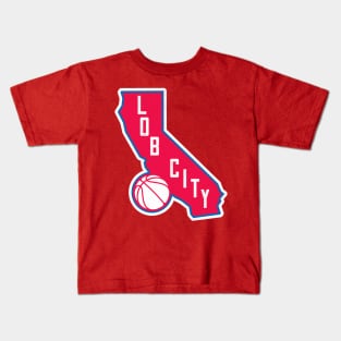 Lob City Basketball State Outline Kids T-Shirt